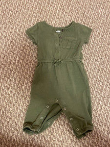 Old navy 3-6 month green romper